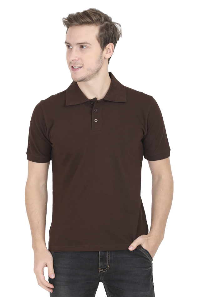 Polo T-Shirt Half Sleeve - Coffee Brown