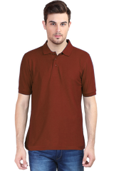 Polo T-Shirt Half Sleeve - Brick Red