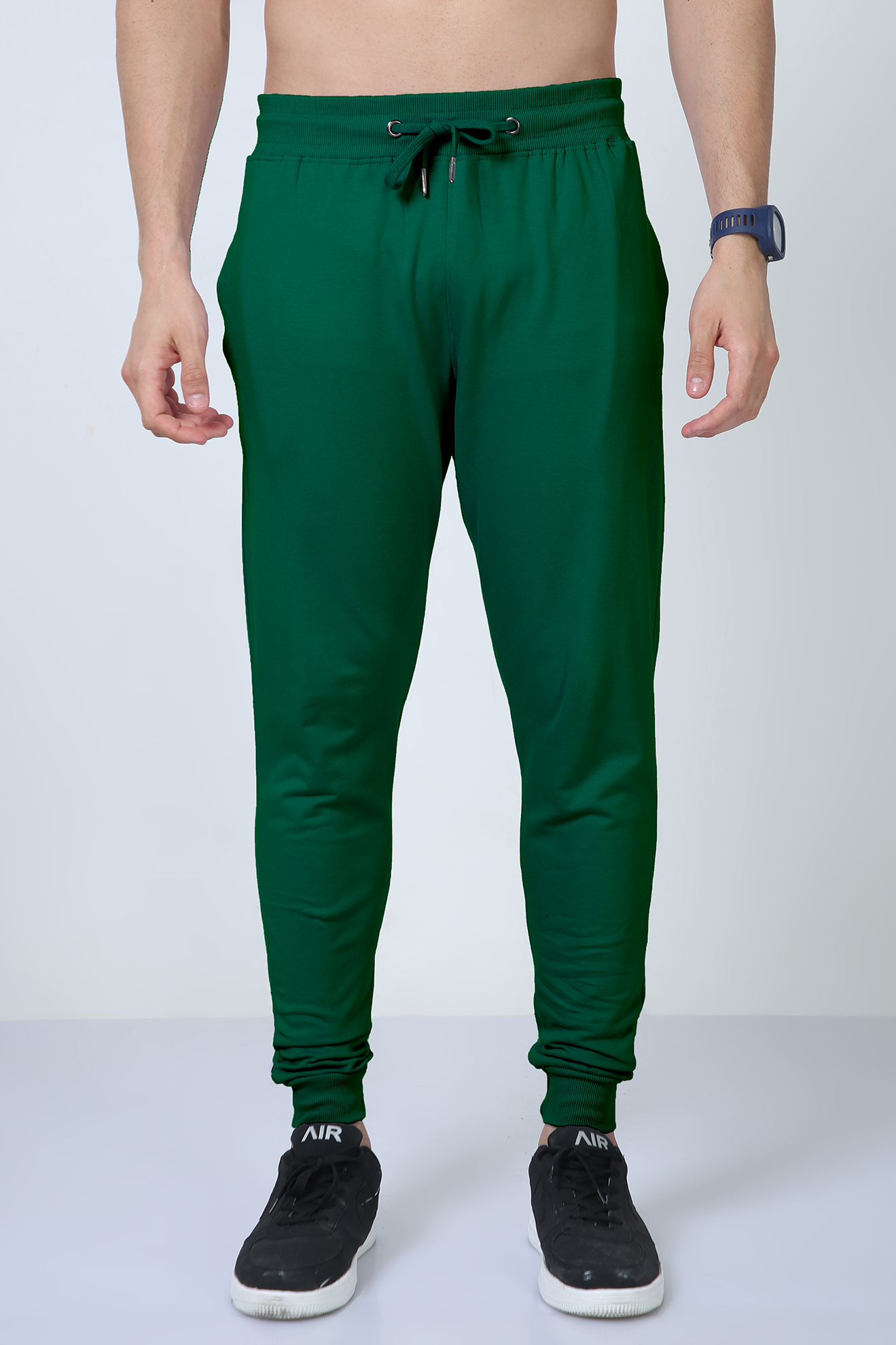 Plain Joggers - Bottle Green