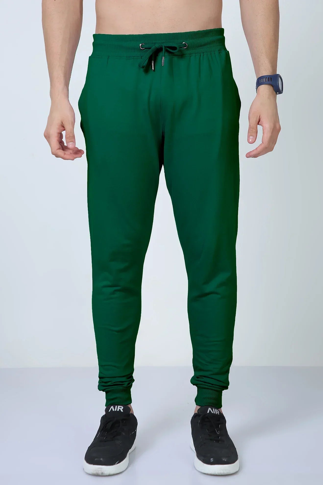 Plain Joggers - Bottle Green