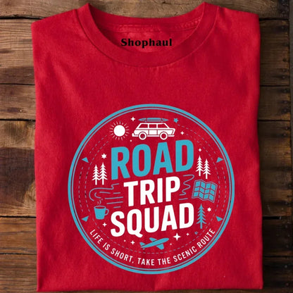 Matching Road Trip T-Shirt for Friends Family - Bottle Green / S 