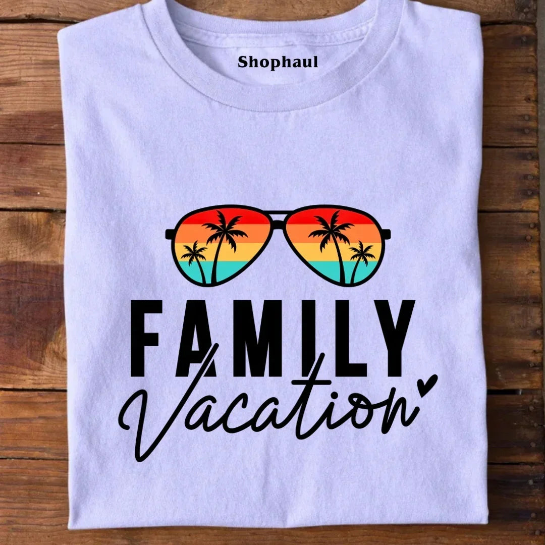 Family Vacation T-Shirt - White / S 