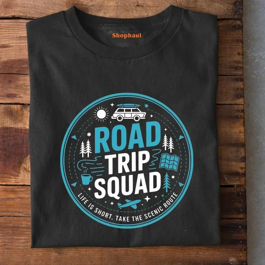 Matching Road Trip T-Shirt for Friends Family - Bottle Green / S 