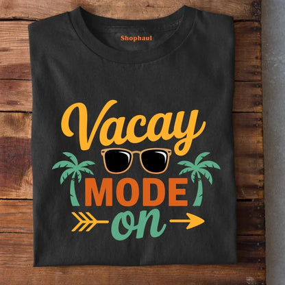 Vacay Mode on Beach T-Shirt - Black / S 