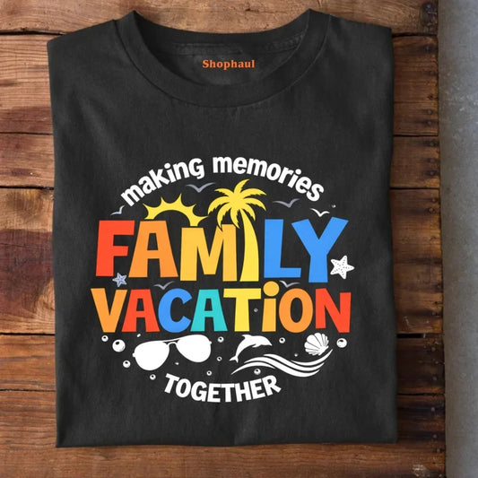 Family Vacation T-Shirt - Black / S best family travel tshirt,family travel tshirt,summer vacation tshirt