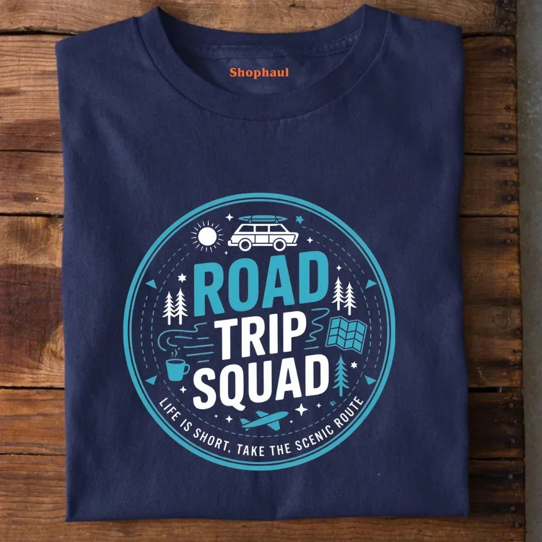 Matching Road Trip T-Shirt for Friends Family - Black / S 