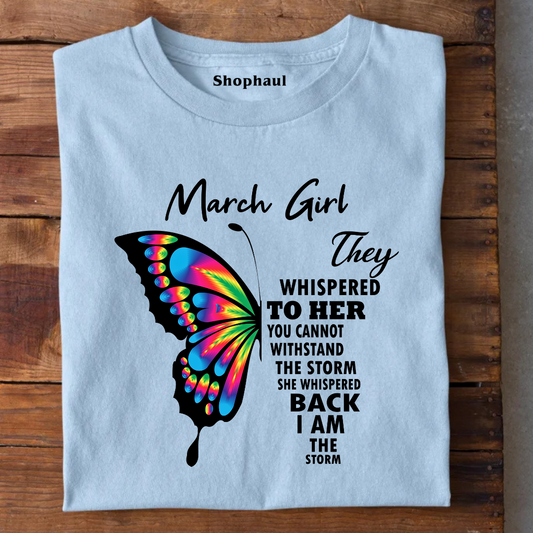 March Girl Birthday T-Shirt