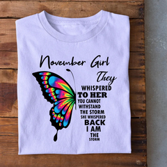 November Girl Birthday T-Shirt