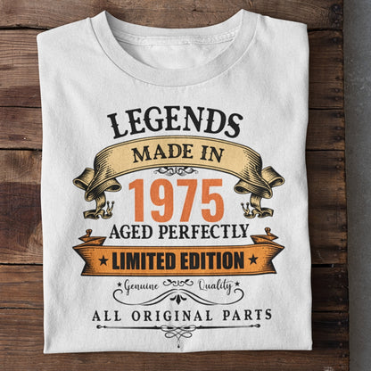 Year Customized Legends Made in Birthday T-Shirt
