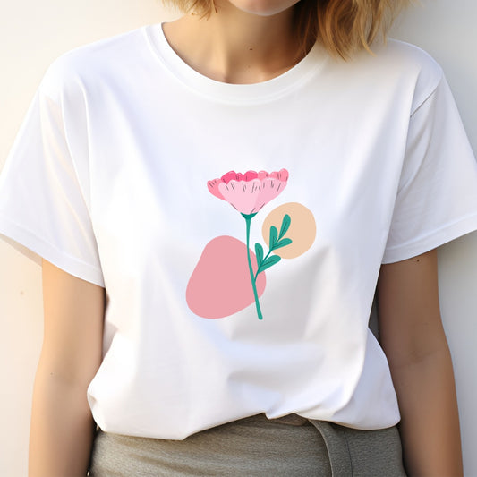 Pink Flower T-Shirt - The Shophaul Designs