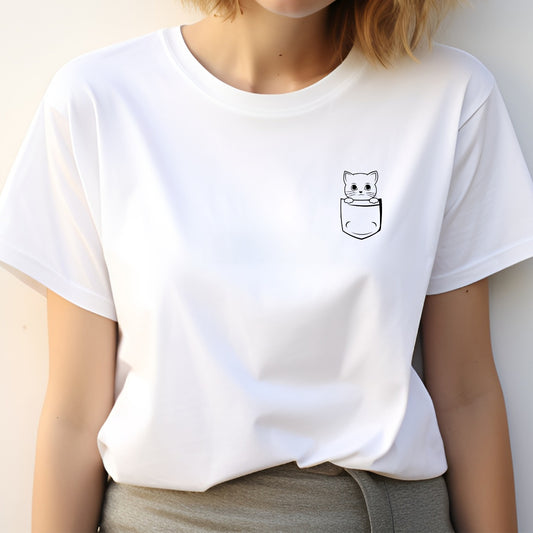 Pocket Cat T-Shirt - The Shophaul Designs