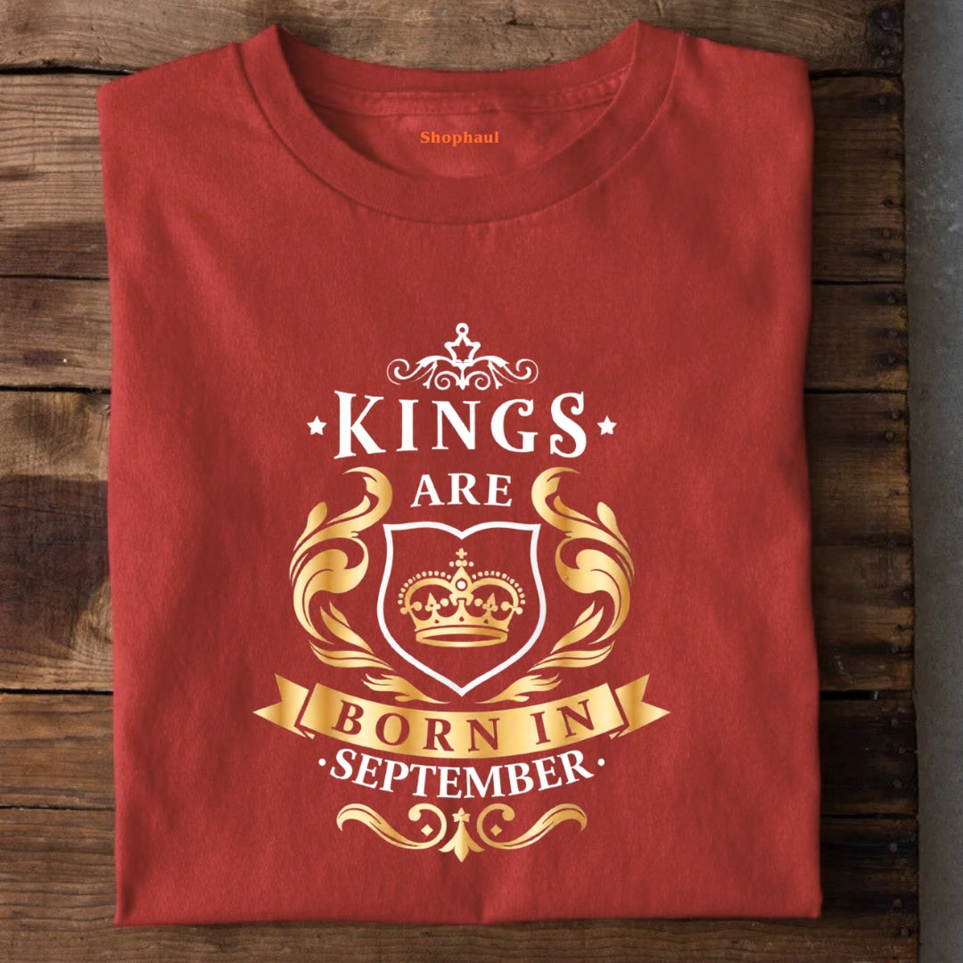Kings Are born in September T-Shirt