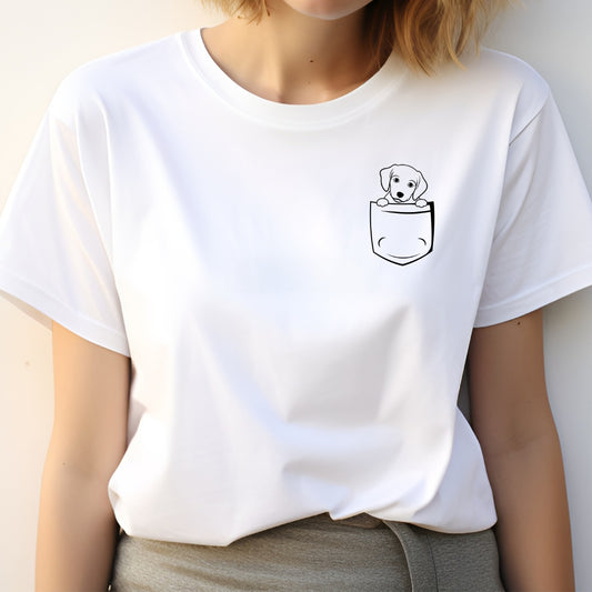 Pocket Dog T-Shirt - The Shophaul Designs