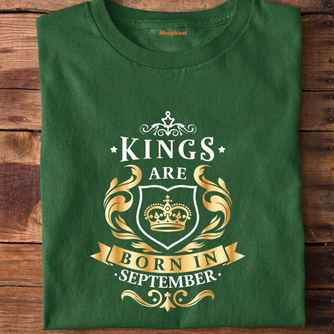Kings Are born in September T-Shirt