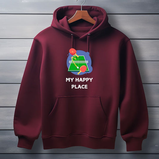 Table Tennis Happy Place Pullover Hoodie - Unisex (Clearance Sale)