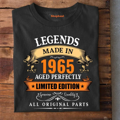 Legends Made in 1965 Birthday T-Shirt