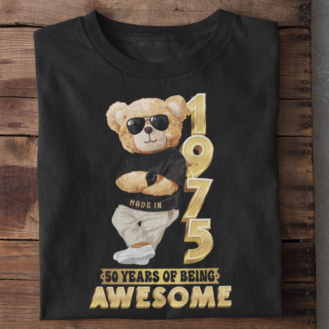 Made in 1975 | 50 Years Teddy Birthday T-Shirt (Clearance Sale)