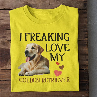 I Love Golden Retriever Dog T-Shirt