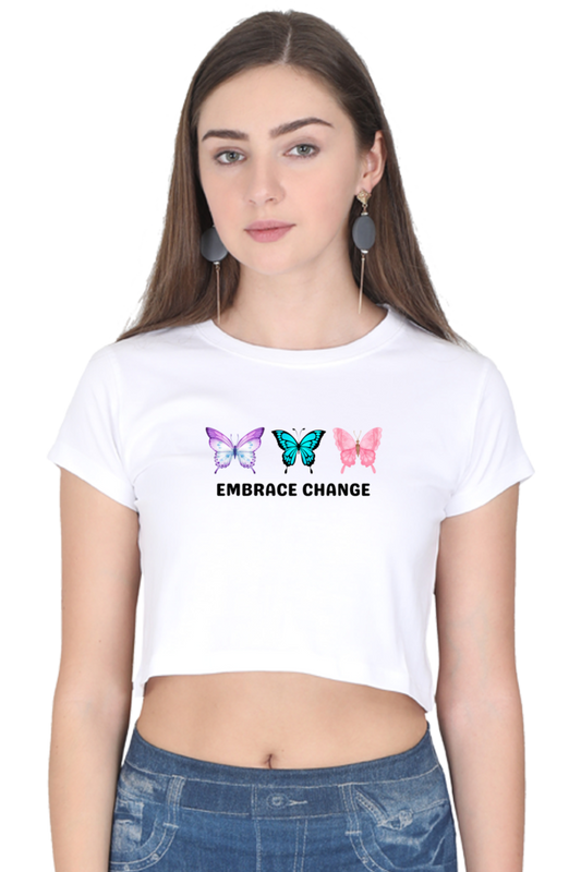 Embrace Change Butterfly Crop Top The Shophaul