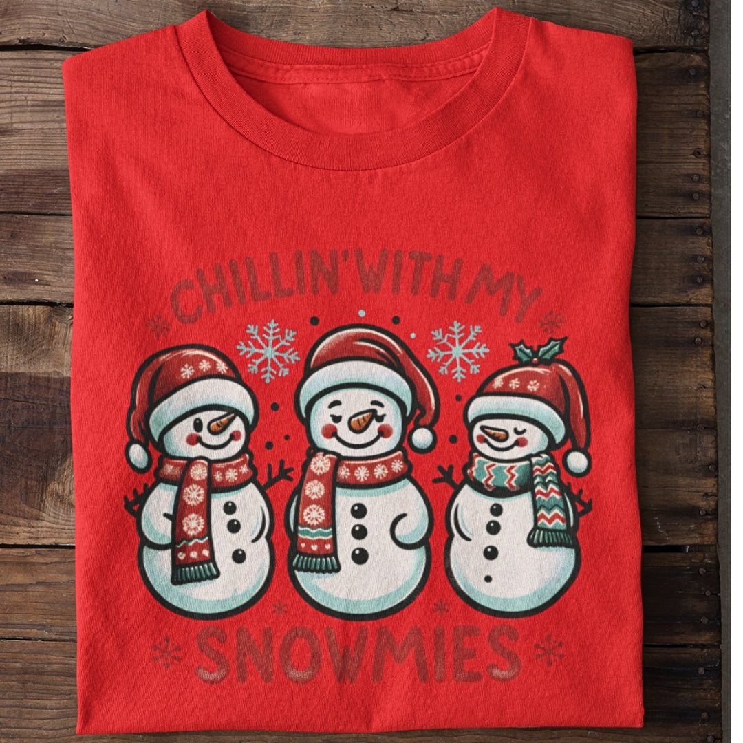 Chilling with Snowmies Christmas T-Shirt