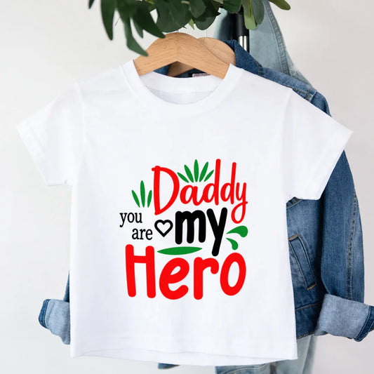 Kids Dad is my Hero T-Shirt Kids Dad is my Hero T-Shirt - White / 0-12M