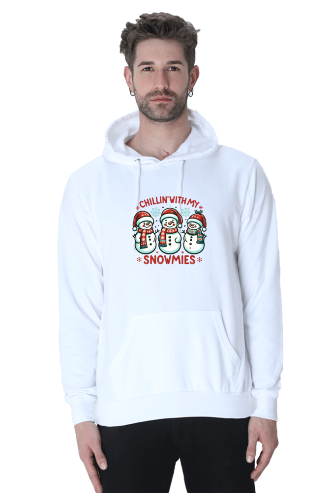 Chilling with Snowmies Christmas Pullover Hoodie - Unisex