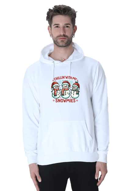 Chilling with Snowmies Christmas Pullover Hoodie - Unisex