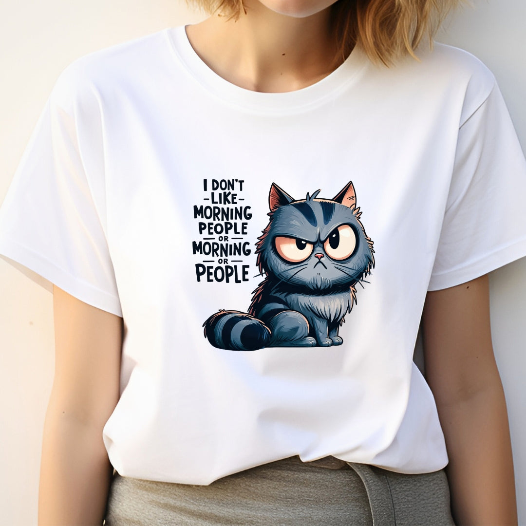 I don't like morning people Cat T-Shirt