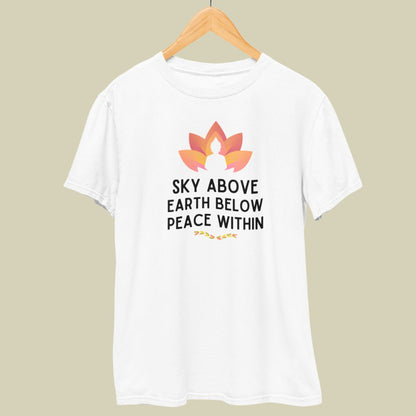 Sky Above Peace Within Yoga T-Shirt  XXL-White