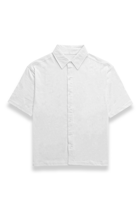 Unisex Oversized Shirt - Plain  White-XXL