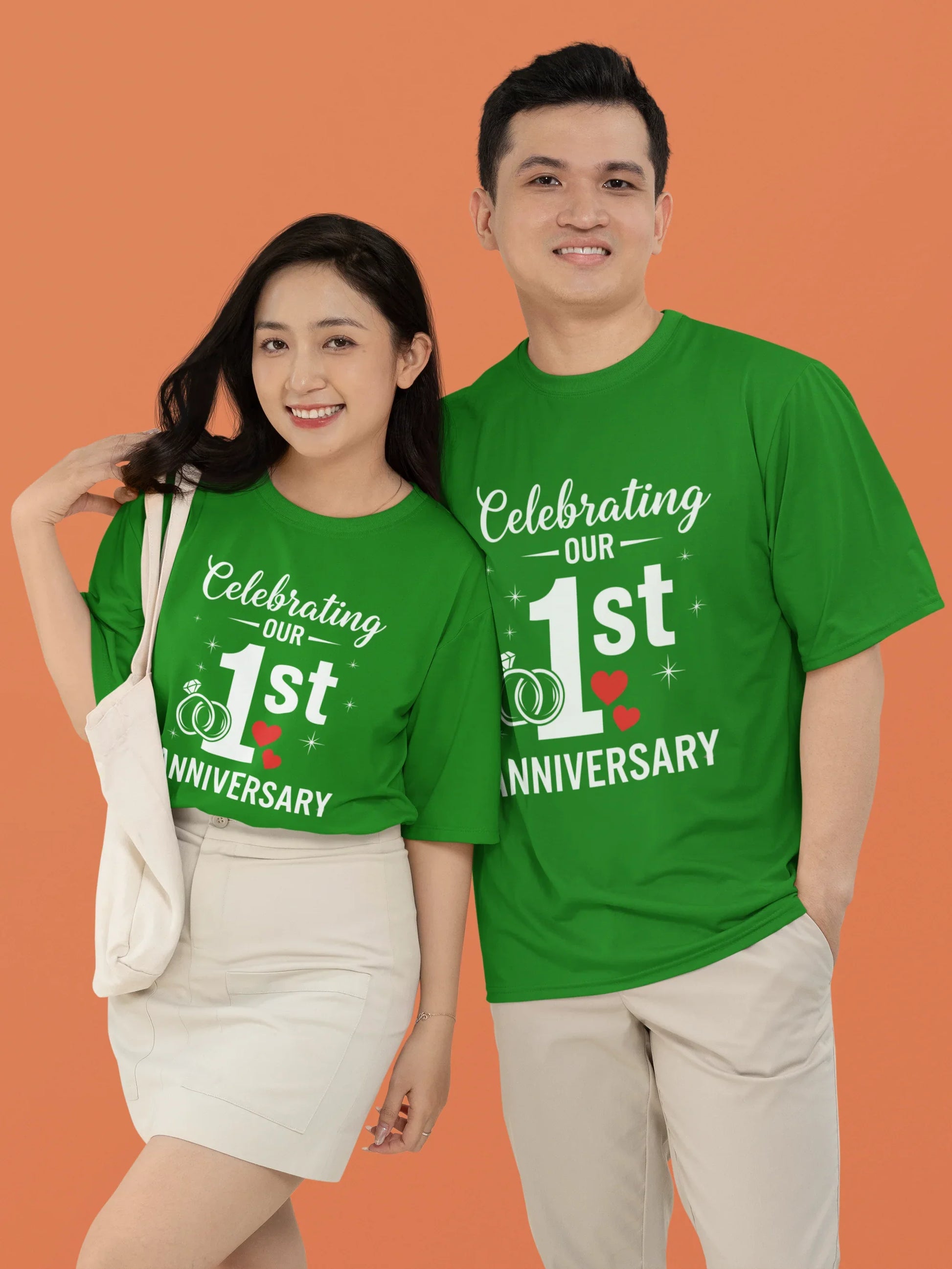 1st Anniversary T-Shirt for Couple The Shophaul Designs