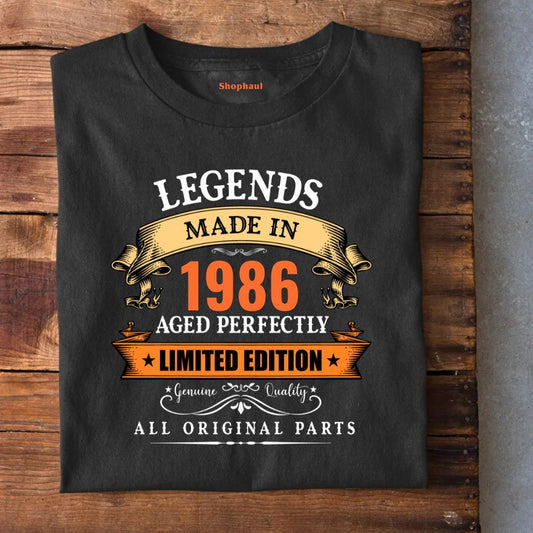 Legends Made in 1986 | 40th Birthday Unisex T-Shirt