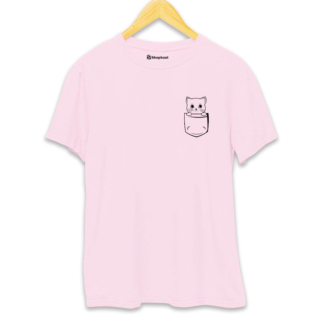 Pocket Cat T-Shirt - The Shophaul Designs