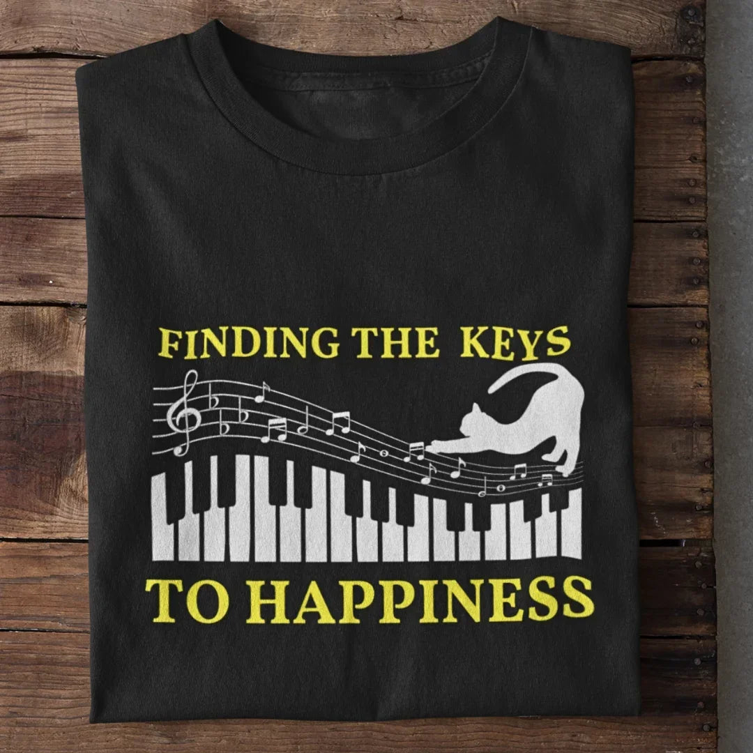 Finding Keys to Happiness Piano T-Shirt