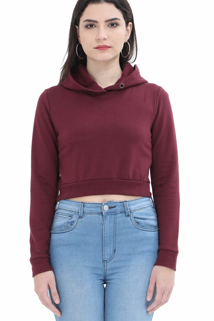 Female Crop Hoodies - Plain