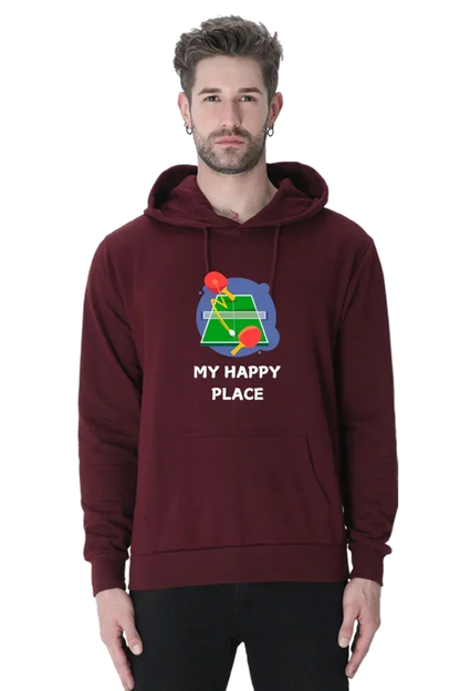 Table Tennis Happy Place Pullover Hoodie - Unisex (Clearance Sale)