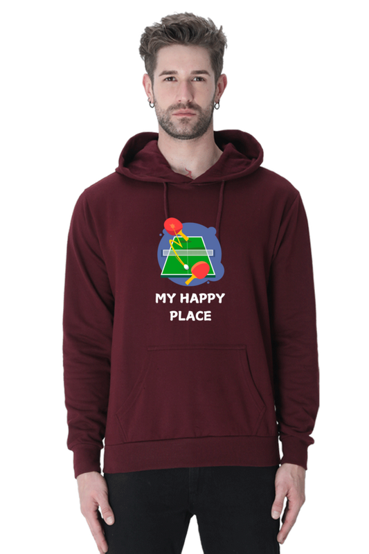Table Tennis Happy Place Pullover Hoodie - Unisex (Clearance Sale)