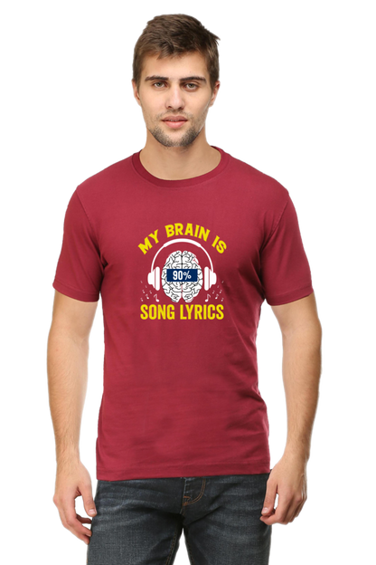 My Brain is 90% Song Lyrics Music T-Shirt