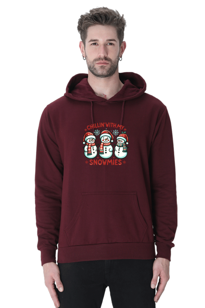 Chilling with Snowmies Christmas Pullover Hoodie - Unisex