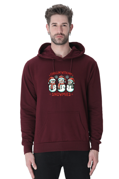 Chilling with Snowmies Christmas Pullover Hoodie - Unisex