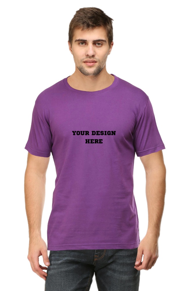 Custom Print T-Shirt - Front and Back  Purple-XXL