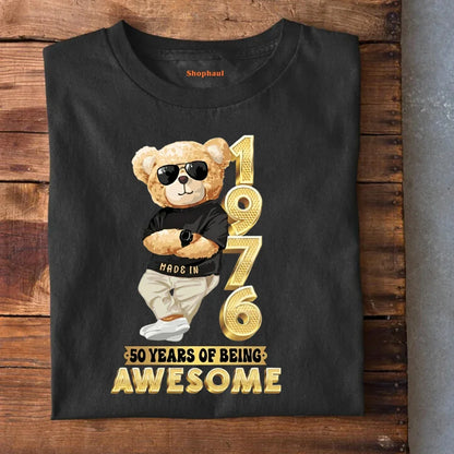 1976 | 50 Years of Being Awesome Teddy Bear Men T-Shirt