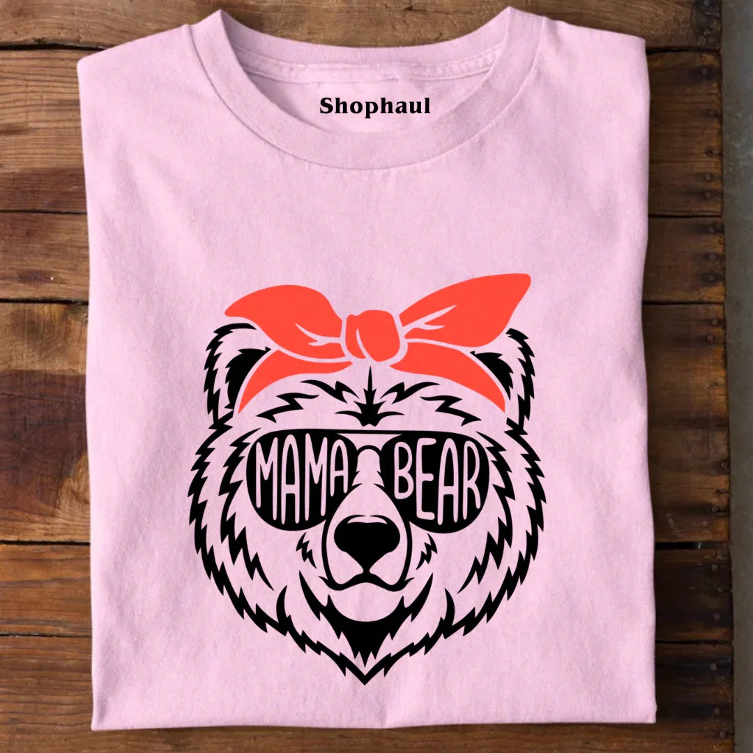 Mama Bear combo T-Shirt Mama Bear combo T-Shirt - Light Baby Pink / S