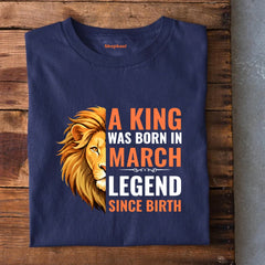 King was Born in March T-Shirt