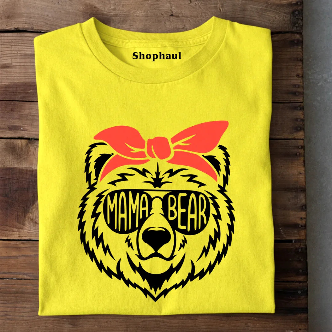 Mama Bear combo T-Shirt Mama Bear combo T-Shirt - New Yellow / S