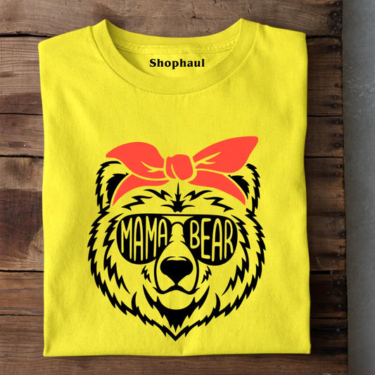 Mama Bear combo T-Shirt Mama Bear combo T-Shirt - New Yellow / S