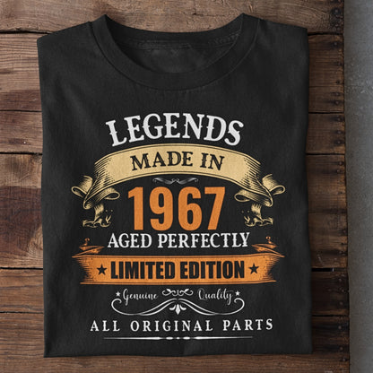 Legends Made in 1967 Birthday T-Shirt