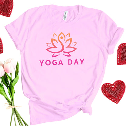 Yoga Day Lotus T-Shirt 