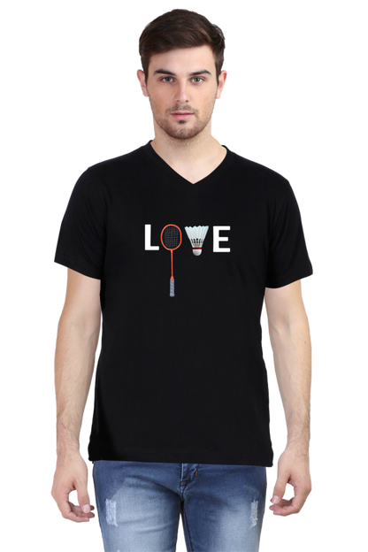 Love Badminton V Neck T-Shirt