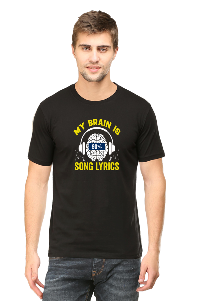 My Brain is 90% Song Lyrics Music T-Shirt